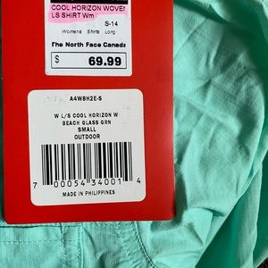 WOMEN'S LONG-SLEEVE COOL HORIZON WOVEN SHIRT in Beach Glass Green size small